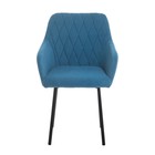 Стул "Либерти", Велюр бирюза/Черный - Фото 3