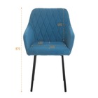 Стул "Либерти", Велюр бирюза/Черный - Фото 2