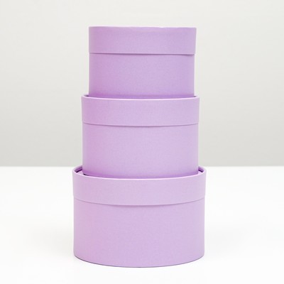 Набор подарочных коробок 3 в 1, завальцованные «Сиреневый»,16×10.14×9.13×8.5 см