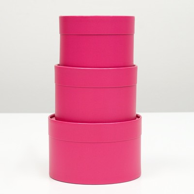 Набор подарочных коробок 3 в 1, завальцованные «Бордовый»,16×10.14×9.13×8.5 см