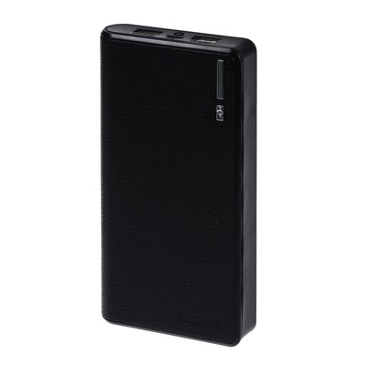 УЦЕНКА Внешний аккумулятор LuazON PB-26, 15600 мАч, 2 USB, 1/2 А, фонарик, чёрный