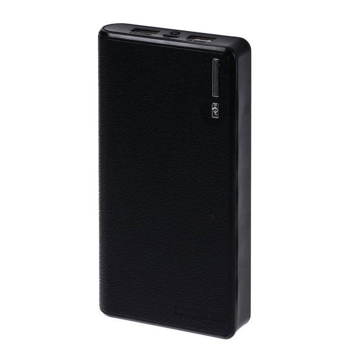 УЦЕНКА Внешний аккумулятор LuazON PB-26, 15600 мАч, 2 USB, 1/2 А, фонарик, чёрный - Фото 1