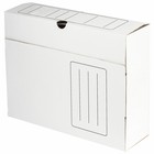 Короб архивный с клапаном А4, Calligrata, 100 мм, до 900 л, микрогофрокартон, белый - Фото 4