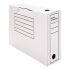 Короб архивный с клапаном А4, Calligrata, 100 мм, до 900 л, микрогофрокартон, белый - Фото 5