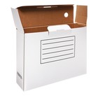 Короб архивный с клапаном А4, Calligrata, 100 мм, до 900 л, микрогофрокартон, белый - Фото 10