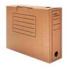 Короб архивный с клапаном А4, Calligrata, 100 мм, до 900 л, микрогофрокартон, бурый - Фото 1