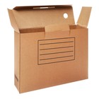 Короб архивный с клапаном А4, Calligrata, 100 мм, до 900 л, микрогофрокартон, бурый - Фото 6