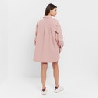 Костюм женский (рубашка, шорты) MINAKU: Oversize цвет тёмно-розовый, размер 42 - Фото 3