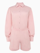 Костюм женский: рубашка, шорты, MINAKU: Oversize, тёмно-розовый, размер 44 - Фото 8