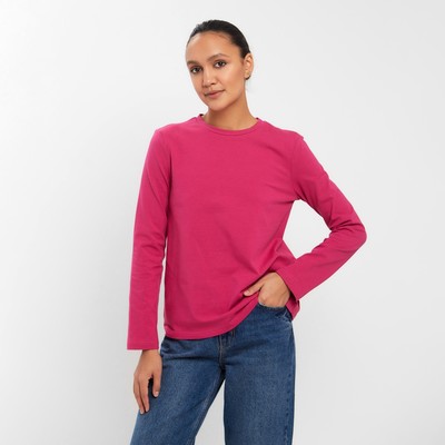 Лонгслив женский MINAKU: Basic line, цвет фуксия, размер 44