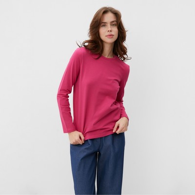 Лонгслив женский MINAKU: Basic line цвет фуксия, размер 52