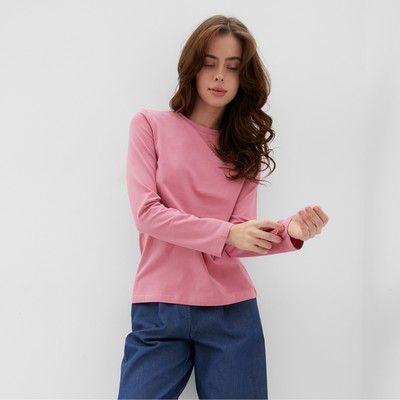 Лонгслив женский MINAKU: Basic line цвет лиловый, размер 44