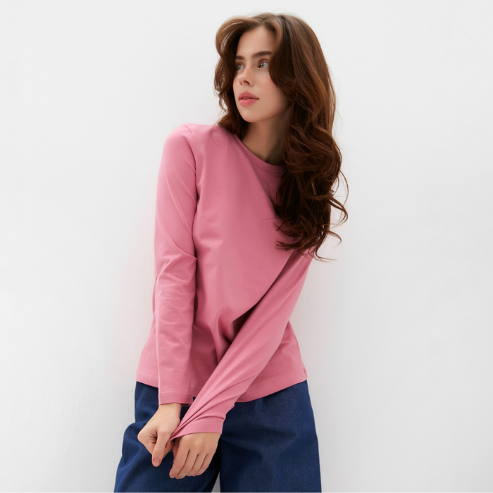 Лонгслив женский MINAKU: Basic line цвет лиловый, размер 50 59219