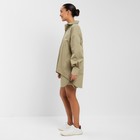 Костюм женский: рубашка, шорты, MINAKU: Oversize, размер 42, зелёный - Фото 2