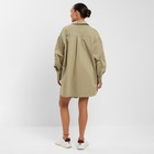 Костюм женский: рубашка, шорты, MINAKU: Oversize, размер 42, зелёный - Фото 3