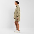 Костюм женский (рубашка, шорты) MINAKU: Oversize цвет зелёный, размер 44 - Фото 2