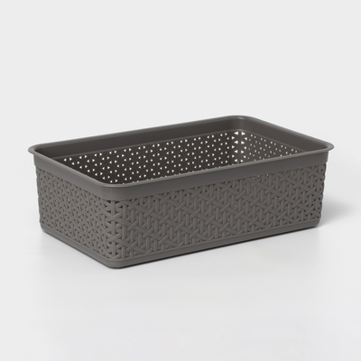Корзинка универсальная Wenge, 2.25 л, 25.7×15.8×8 см, серая