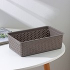 Корзинка универсальная Wenge, 2.25 л, 25.7×15.8×8 см, серая - Фото 5