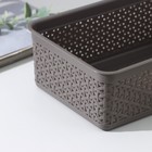 Корзинка универсальная Wenge, 2.25 л, 25.7×15.8×8 см, серая - Фото 7