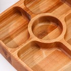 Менажница Adelica, 5 секций, 18×18×4 см, дерево берёза - Фото 4