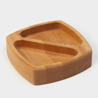 Менажница деревянная глубокая Adelica, 2 секции, береза, 15×15×4 см - Фото 4