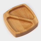 Менажница деревянная глубокая Adelica, 2 секции, береза, 15×15×4 см - Фото 5