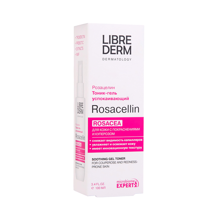 Тоник-гель Librederm Rosacellin успокаивающий 100 мл 32462