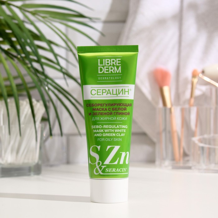 Маска себорегулирующая Librederm с белой и зеленой глиной 75 мл 32526