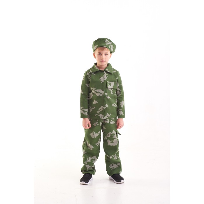 Карнавальный костюм "Пограничник", берет, куртка, штаны, 8-10 лет, рост 140-152 см - Фото 1
