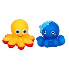 Набор резиновых игрушек для ванны «Осьминоги», с пищалкой, 2 шт, Крошка Я - фото 108716306