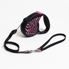 Рулетка Flexi Safari cord M (20 кг) 5 м, розовая зебра (pink Zebra)  (артикул 9428688)  большой выбор товаров оптом и в розницу по низким ценам с доставкой