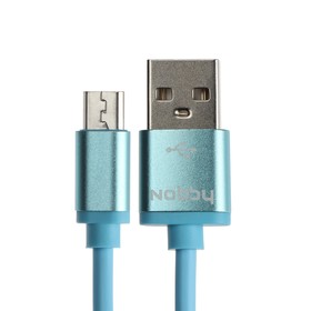 

Кабель Nobby Practic DT-005, microUSB - USB, 2 А, 1 м, синий