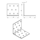 Уголок крепёжный ТУНДРА 60х60х60х2 мм, оцинкованный, в упаковке 1 шт. - фото 21946468