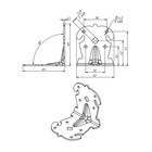 Уголок крепежный фигурный ТУНДРА,, 90х90х80х2,1 усиленный, цвет черный 1 шт. - фото 24624021