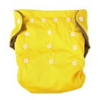 Многоразовый подгузник, угольно-бамбуковая ткань, 3-15 кг, цвет желтый, Крошка Я - Фото 6