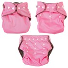 Многоразовый подгузник, угольно-бамбуковая ткань, 3-15 кг, цвет розовый, Крошка Я 9050601