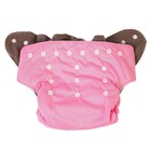 Многоразовый подгузник, угольно-бамбуковая ткань, 3-15 кг, цвет розовый, Крошка Я 9050601