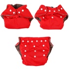 Многоразовый подгузник, угольно-бамбуковая ткань, 3-15 кг, красный, Крошка Я - Фото 5