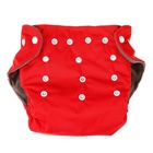 Многоразовый подгузник, угольно-бамбуковая ткань, 3-15 кг, красный, Крошка Я - Фото 16