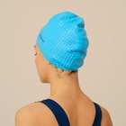 Шапочка для плавания взрослая ONLYTOP, силиконовая, обхват 54-60 см - Фото 4