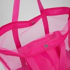 Сумка - шопер пляжная c термо-карманом , 42х37х15 см, розовый цвет - фото 10792389