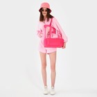 Сумка - шопер пляжная c термо-карманом , 42х37х15 см, розовый цвет - фото 10792392
