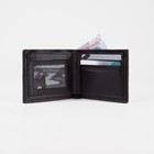 Портмоне мужское без застёжки, отдел для купюр, монет и карт, цвет коричневый 9246734