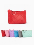 Кошелёк-монетница на молнии, 11×1×8 см, в клетку, МИКС - Фото 3