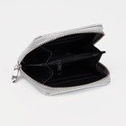 Кошелёк женский на молнии, цвет серебряный - фото 21946698