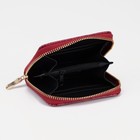Кошелёк на молнии, цвет красный - фото 24543600