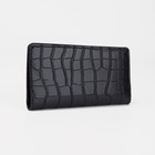 Портмоне мужское без застежки, отдел для купюр, для карт, цвет чёрный 9291604