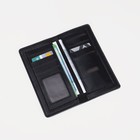 Портмоне мужское без застежки, отдел для купюр, для карт, цвет чёрный 9291604