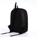 Рюкзак молодёжный на молнии из текстиля, наружный карман, цвет чёрный - Фото 2