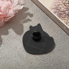 Значок "Котик" с планшетом, цветной в чёрном металле - Фото 2